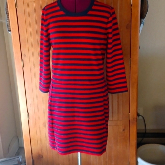 GAP STRIPED STRETCHY PENCIL DRESS - Picture 1 of 7